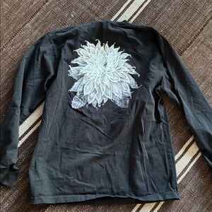 YOHJI YAMAMOTO Black Grey Logo Cotton Crew Neck Pullover